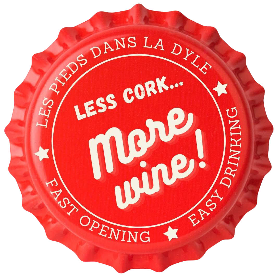 Les Pieds dans la Dyle crown cap — Less Cork, More Wine